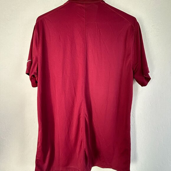 Nike Mens Dri-Fit Red Short Sleeve Golf Polo Shirt Large Sporty Casual New $58 - Picture 2 of 8